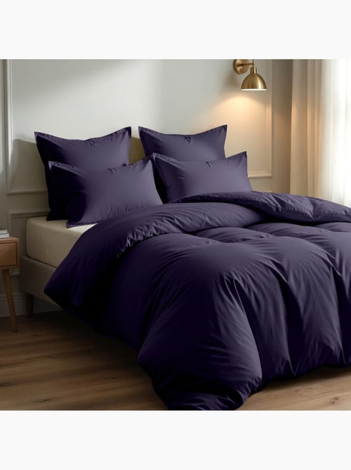 Parure housse de couette 100 % coton essentiel - Kiabi