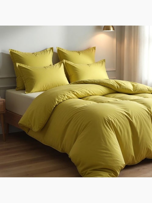 Parure housse de couette 100 % coton essentiel - Kiabi