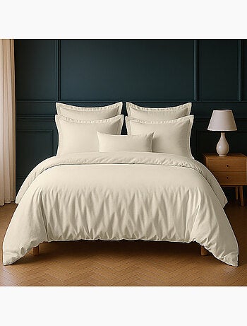 Parure housse de couette 100 % coton essentiel