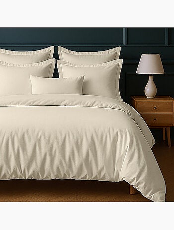 Parure housse de couette 100 % coton essentiel