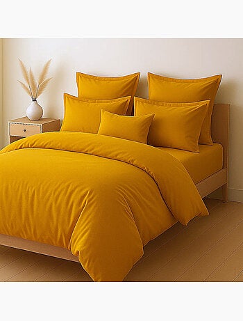 Parure housse de couette 100 % coton essentiel