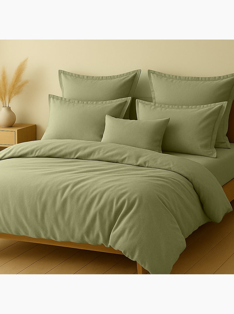 Parure housse de couette 100 % coton essentiel Verveine - Kiabi