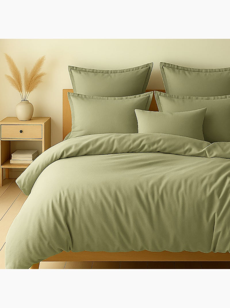 Parure housse de couette 100 % coton essentiel Verveine - Kiabi