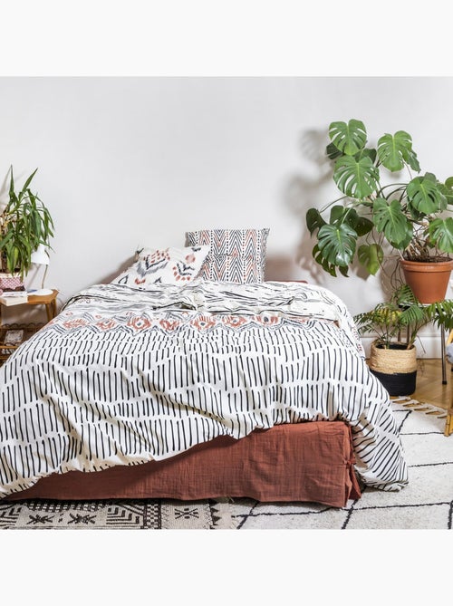 Parure housse de couette 100 % coton ethnic - Kiabi Parure housse de couette 100 % coton ethnic - Kiabi