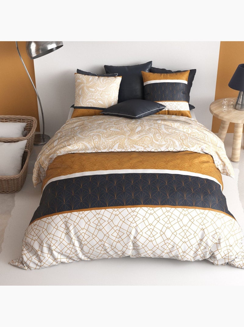 Parure housse de couette 100 % coton felora Multicolore - Kiabi