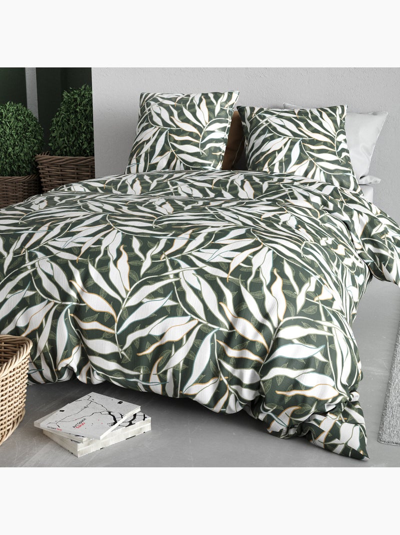 Parure housse de couette 100 % coton filverde Multicolore - Kiabi