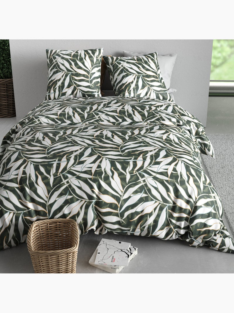 Parure housse de couette 100 % coton filverde Multicolore - Kiabi