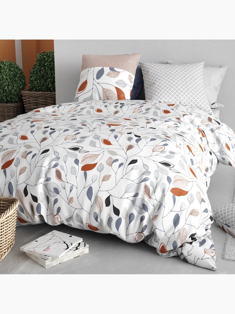 Parure housse de couette 100 % coton flolia Multicolore - Kiabi