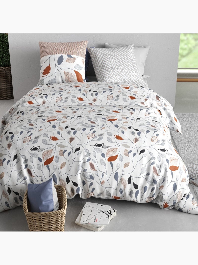 Parure housse de couette 100 % coton flolia Multicolore - Kiabi