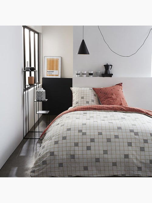 Parure housse de couette 100 % coton florencia - Kiabi