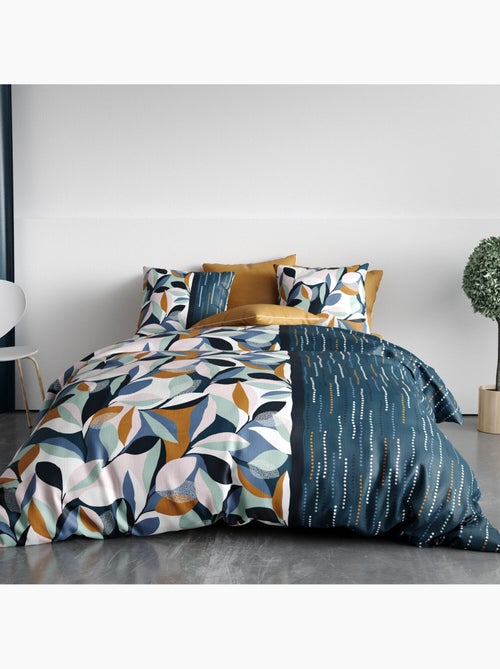 Parure housse de couette 100 % coton floris - Kiabi