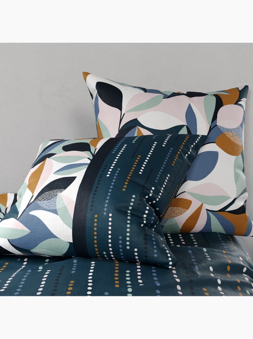 Parure housse de couette 100 % coton floris - Kiabi