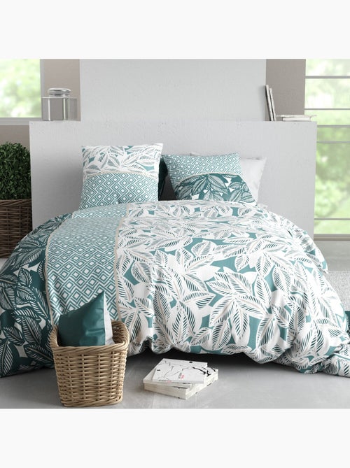 Parure housse de couette 100 % coton foliage - Kiabi Parure housse de couette 100 % coton foliage - Kiabi