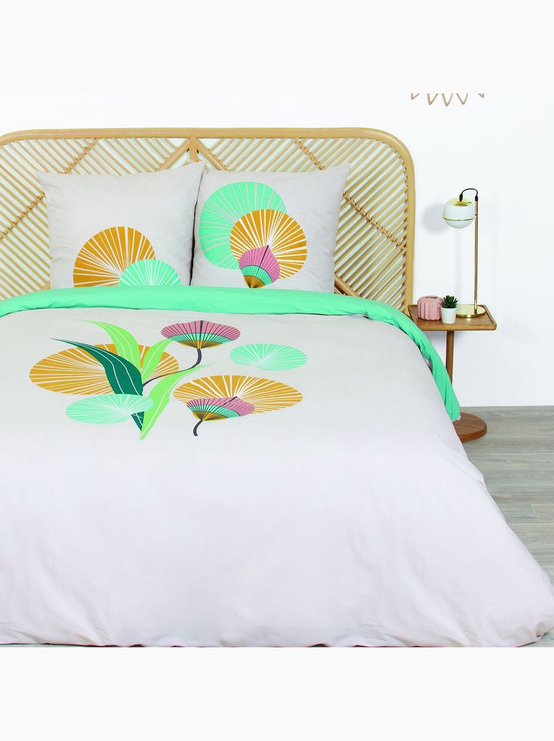 Parure housse de couette 100 % coton gana Bleu - Kiabi