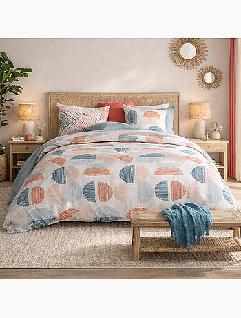 Parure housse de couette 100 % coton halley