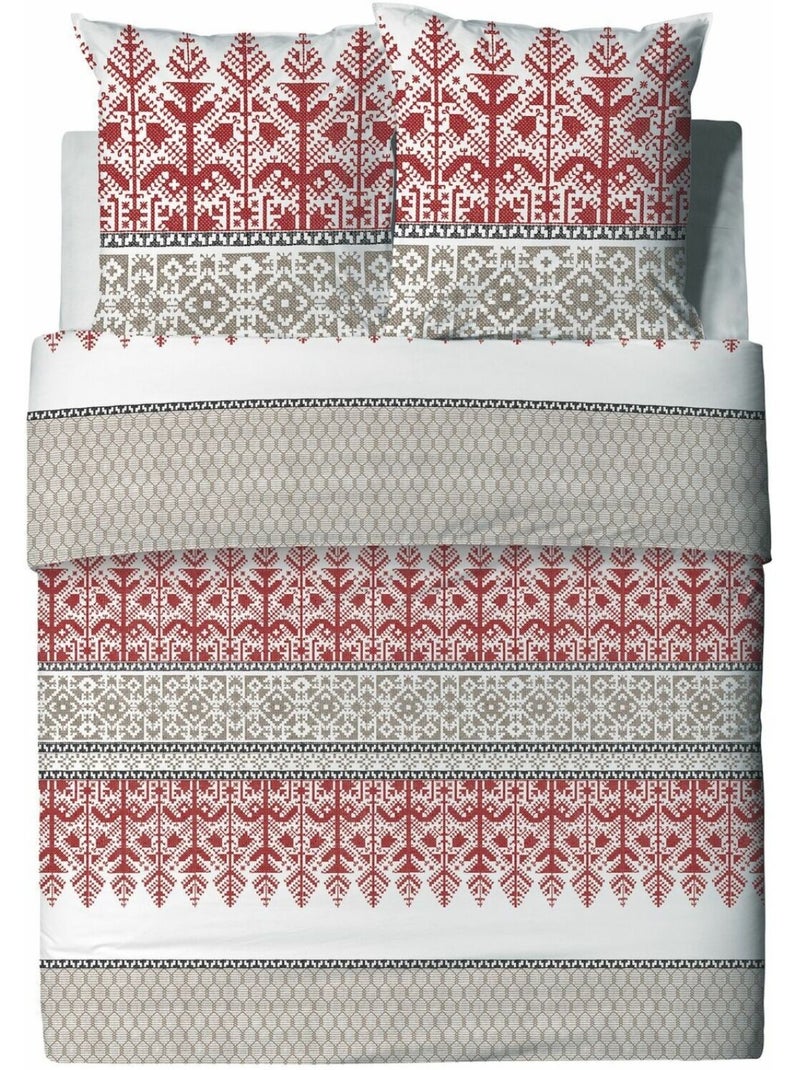 Parure housse de couette 100 % coton halti Multicolore - Kiabi
