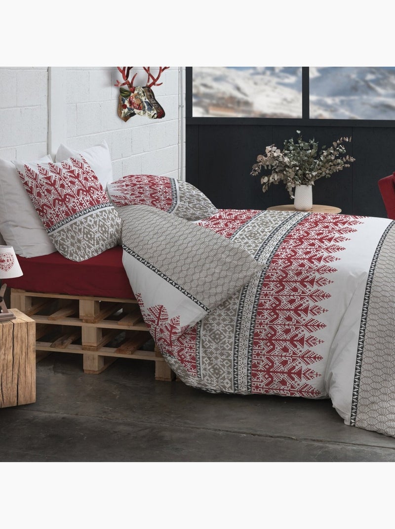 Parure housse de couette 100 % coton halti Multicolore - Kiabi