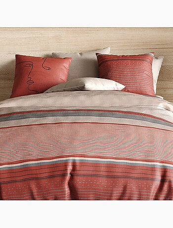 Parure housse de couette 100 % coton hana