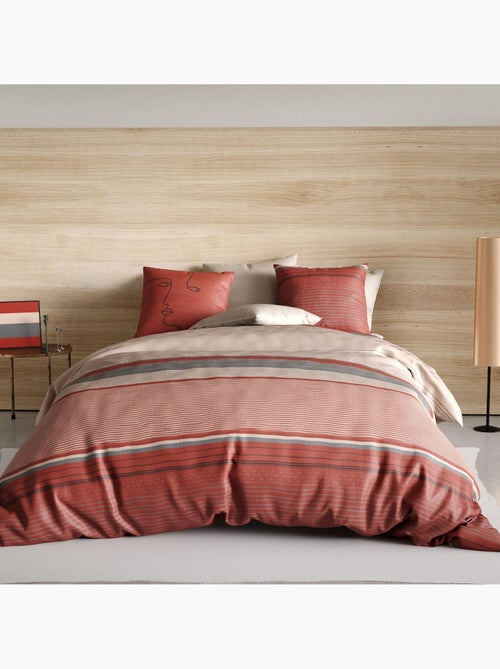 Parure housse de couette 100 % coton hana - Kiabi