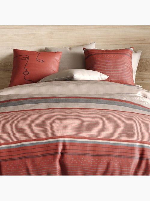 Parure housse de couette 100 % coton hana - Kiabi