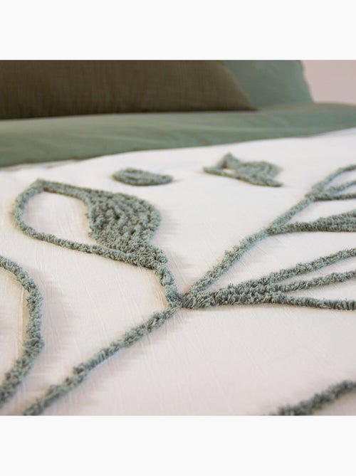 Parure housse de couette 100 % coton herbier - Kiabi