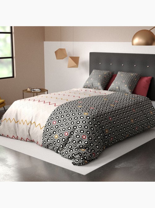 Parure housse de couette 100 % coton himba - Kiabi