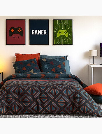 Parure housse de couette 100 % coton holi