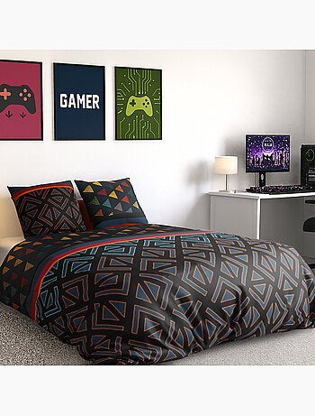 Parure housse de couette 100 % coton holi