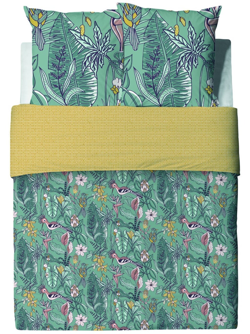Parure housse de couette 100 % coton hupia Jaune - Kiabi