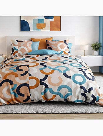 Parure housse de couette 100 % coton igor