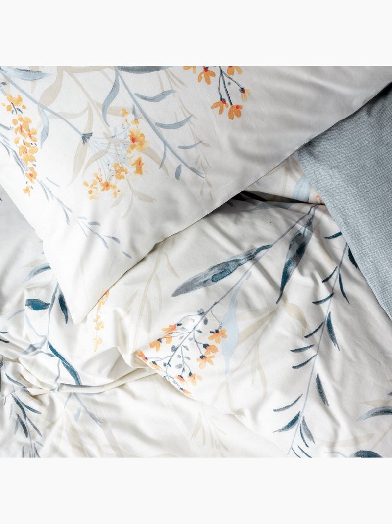 Parure housse de couette 100% coton Imprimée - Hiedra Multicolore - Kiabi