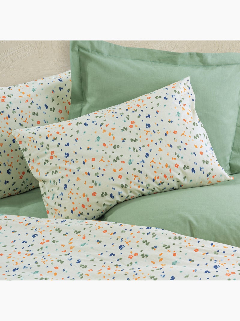 Parure housse de couette 100% coton Imprimée confettis - Lola Multicolore - Kiabi