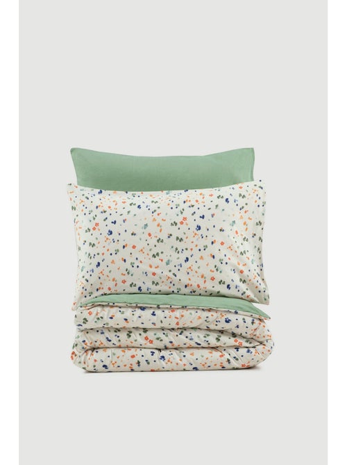 Parure housse de couette 100% coton Imprimée confettis - Lola - Kiabi