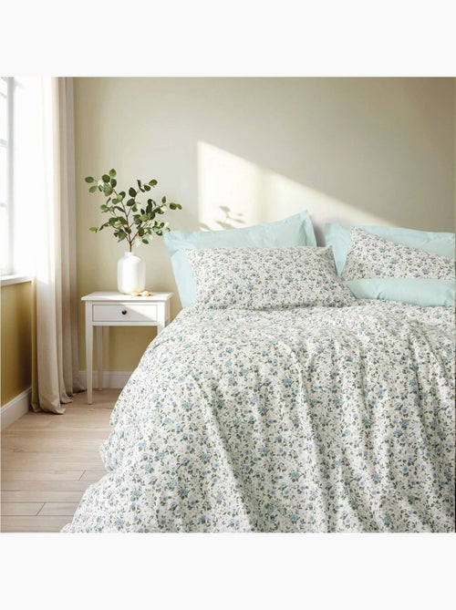 Parure housse de couette 100% coton Imprimée fleuri - Nola - Kiabi