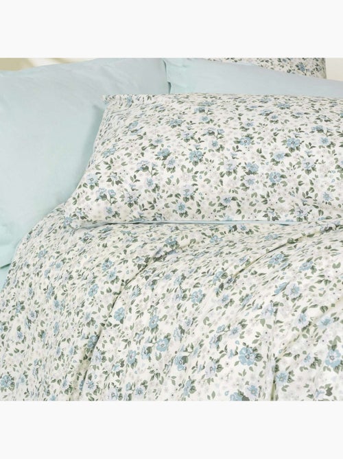 Parure housse de couette 100% coton Imprimée fleuri - Nola - Kiabi