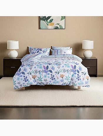 Parure housse de couette 100% coton Imprimée floral - Hope