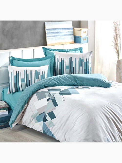 Parure housse de couette 100% coton Imprimée géométrique - Nesto - Kiabi