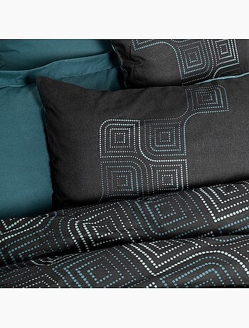 Parure housse de couette 100% coton Imprimée graphique - Noche