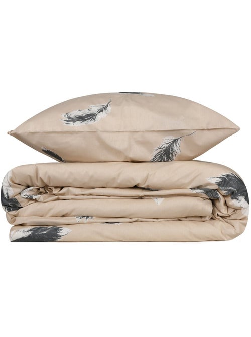 Parure housse de couette 100% coton Imprimée plumes - Feather - Kiabi