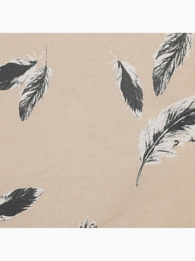 Parure housse de couette 100% coton Imprimée plumes - Feather Multicolore - Kiabi