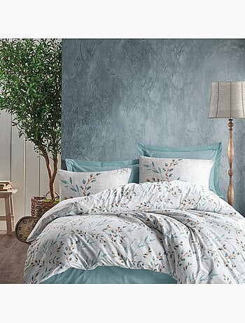 Parure housse de couette 100% coton Imprimée végétal - Lendell