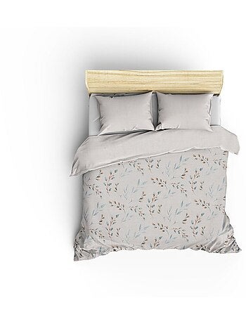 Parure housse de couette 100% coton Imprimée végétal - Lendell