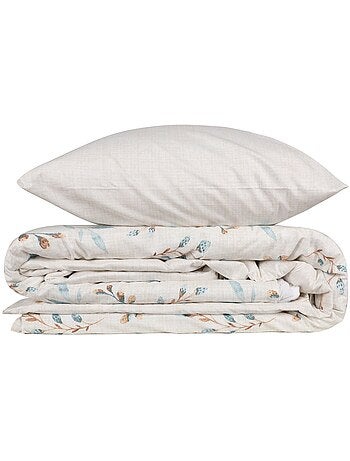 Parure housse de couette 100% coton Imprimée végétal - Lendell