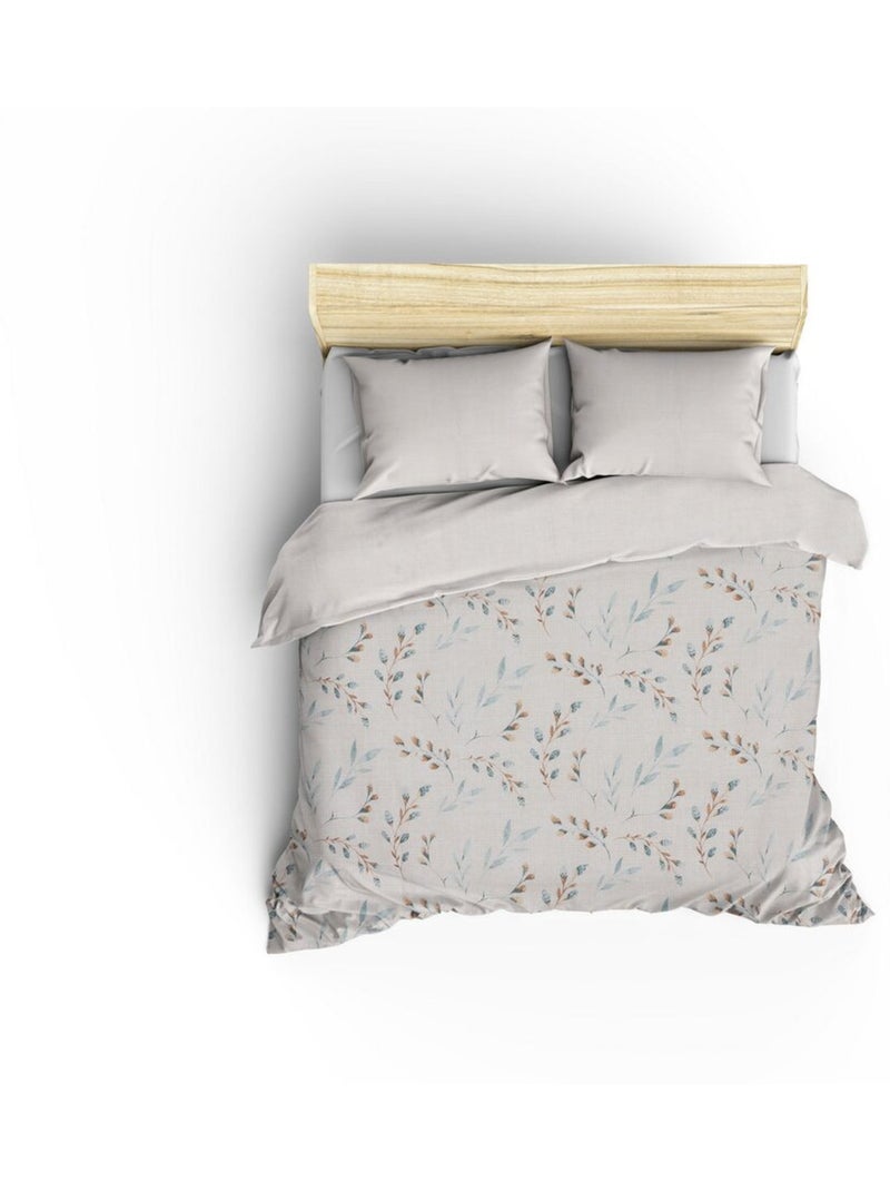 Parure housse de couette 100% coton Imprimée végétal - Lendell Vert - Kiabi
