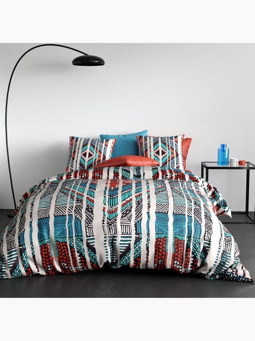 Parure housse de couette 100 % coton india - Kiabi