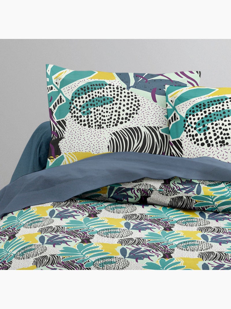 Parure housse de couette 100 % coton ingraa Vert - Kiabi