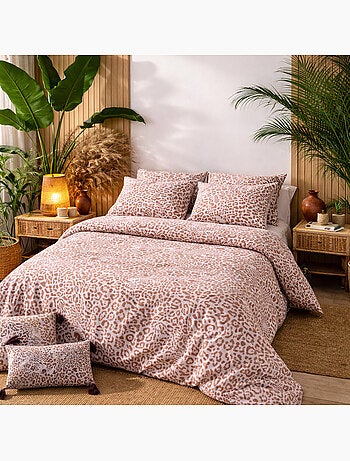 Parure housse de couette 100 % coton jag sable