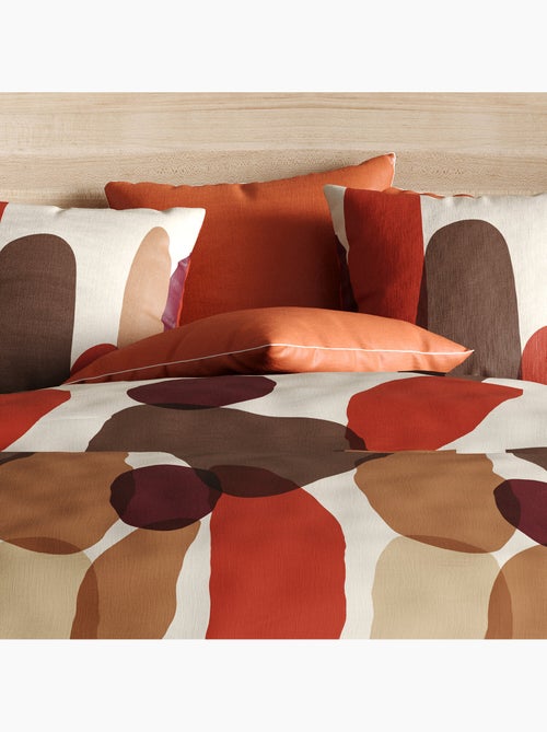 Parure housse de couette 100 % coton jopline - Kiabi