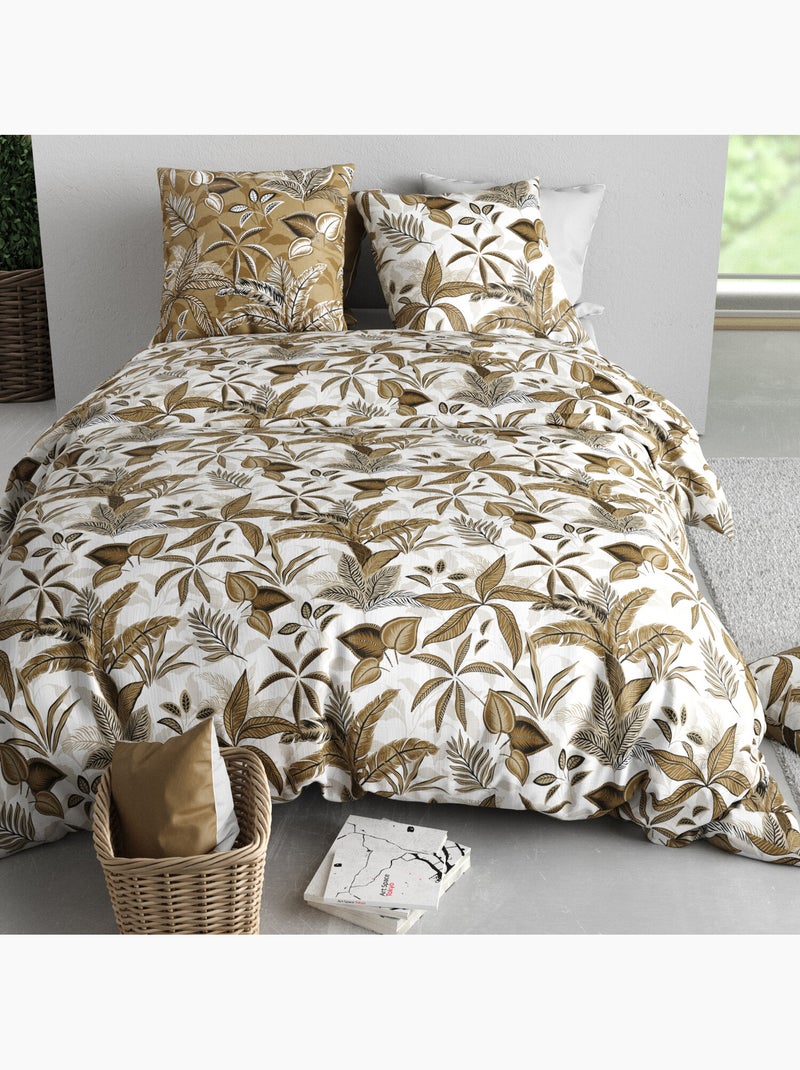 Parure housse de couette 100 % coton kahoni Multicolore - Kiabi