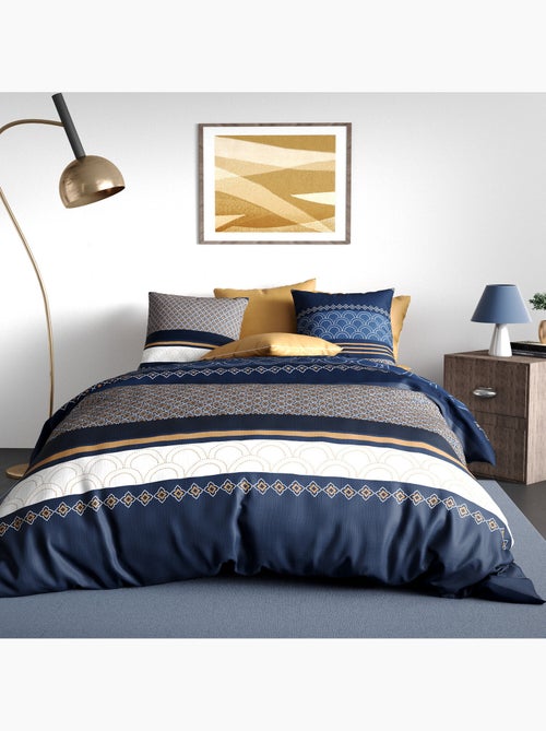 Parure housse de couette 100 % coton kalypso - Kiabi